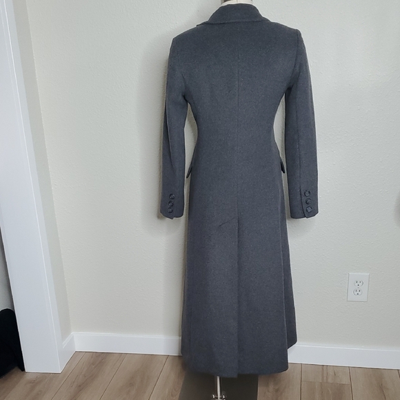 Raplh Lauren Wool Blend Elegant Gray Long Coat Womens Size 0 - Picture 7 of 15